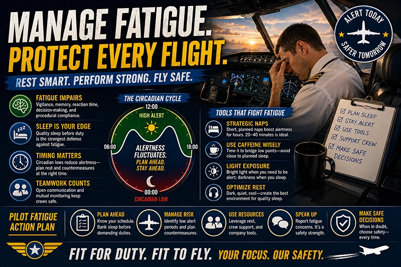 Airline flight crew in cockpit during cruise, one pilot resting in an approved rest position while the other monitors instruments and communications.