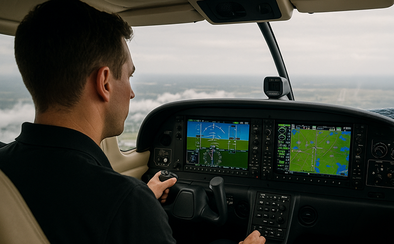 Pilot hand flying a glass cockpit training aircraft while monitoring autopilot and flight displays