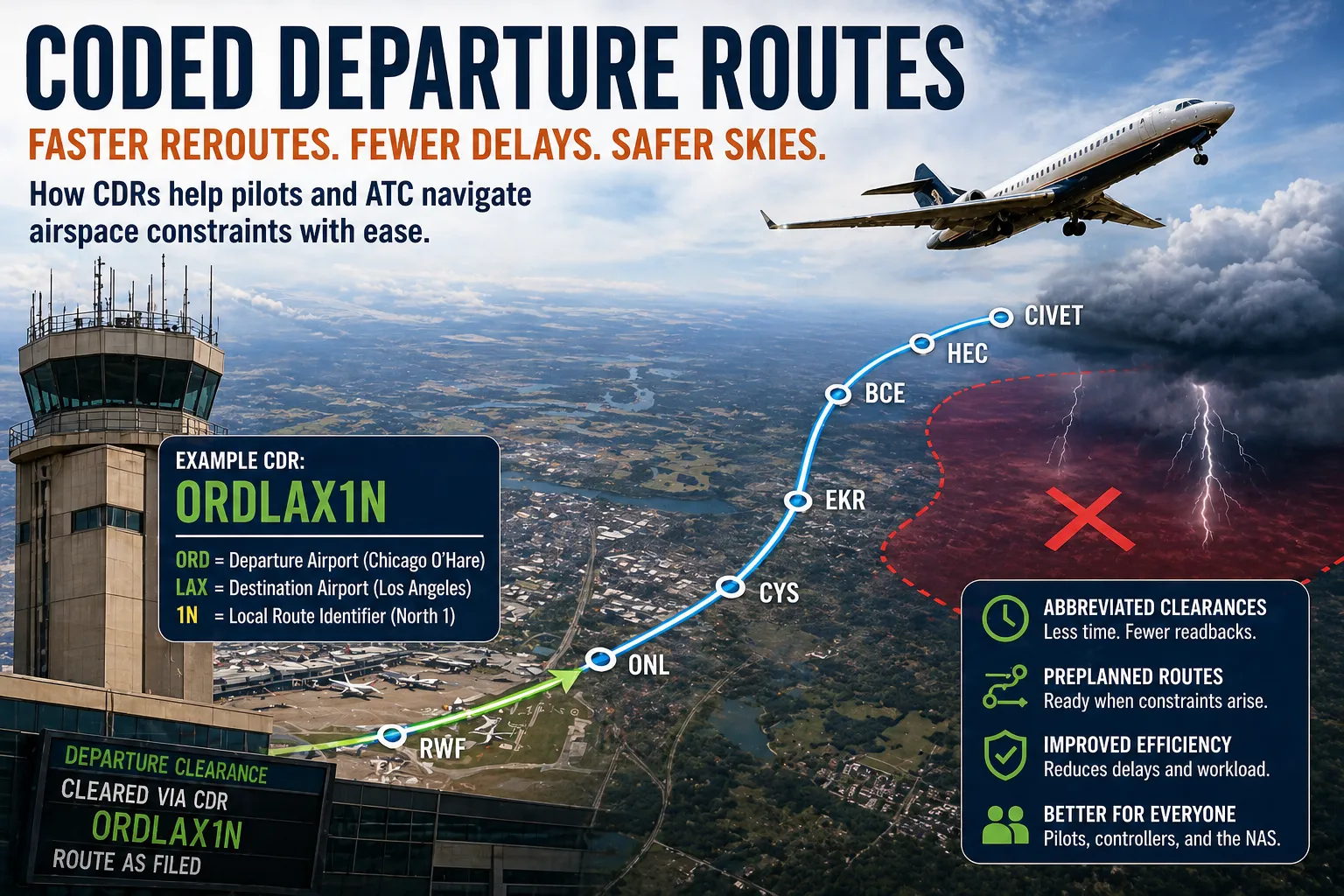 Coded Departure Routes Explained: How Pilots Avoid Delays in Busy Airspace