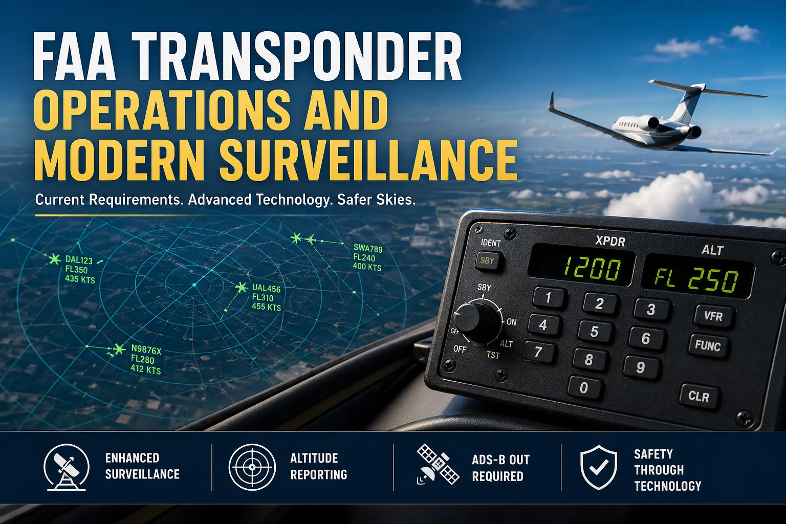 FAA Transponder Requirements Explained: Modern Rules, ADS-B, and What Pilots Need to Know