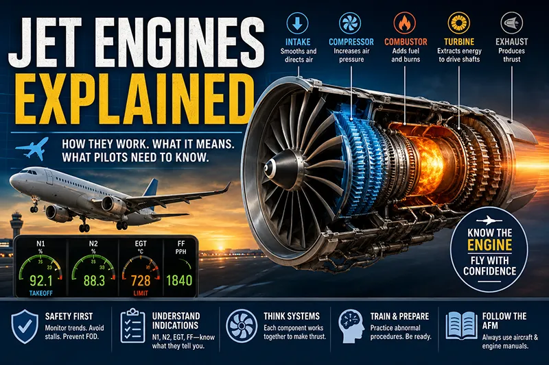 Cutaway view of a turbofan jet engine showing compressor, combustion chamber, turbine stages, and bypass fan on an airliner installation
