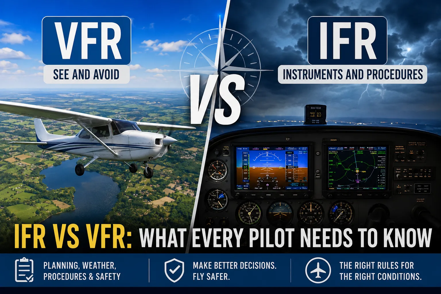 The Difference Between IFR and VFR Flying Explained