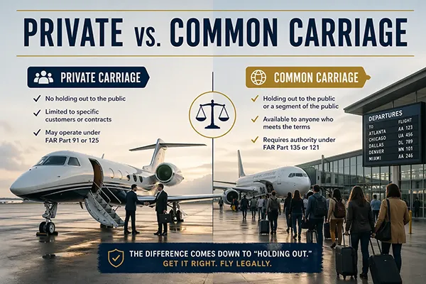 Private vs Common Carriage Explained Aviation Legal Differences