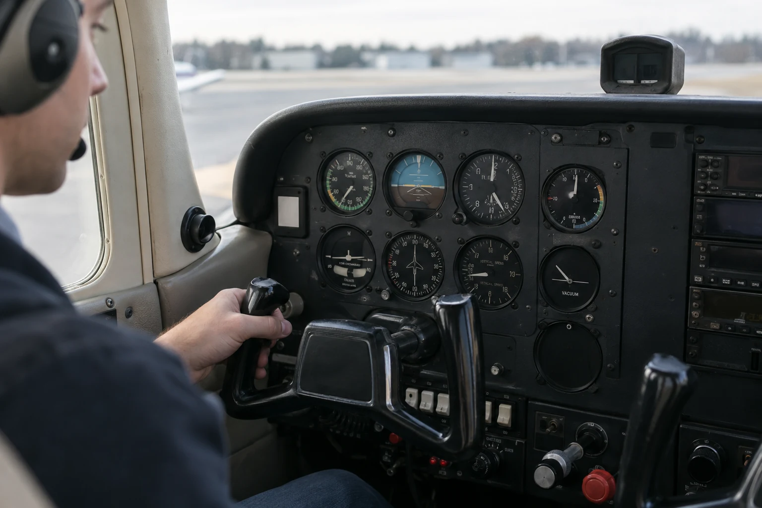 Featured illustration for Vacuum System Failures: Recognizing a Dying Gyro, showing a realistic aviation systems scenario