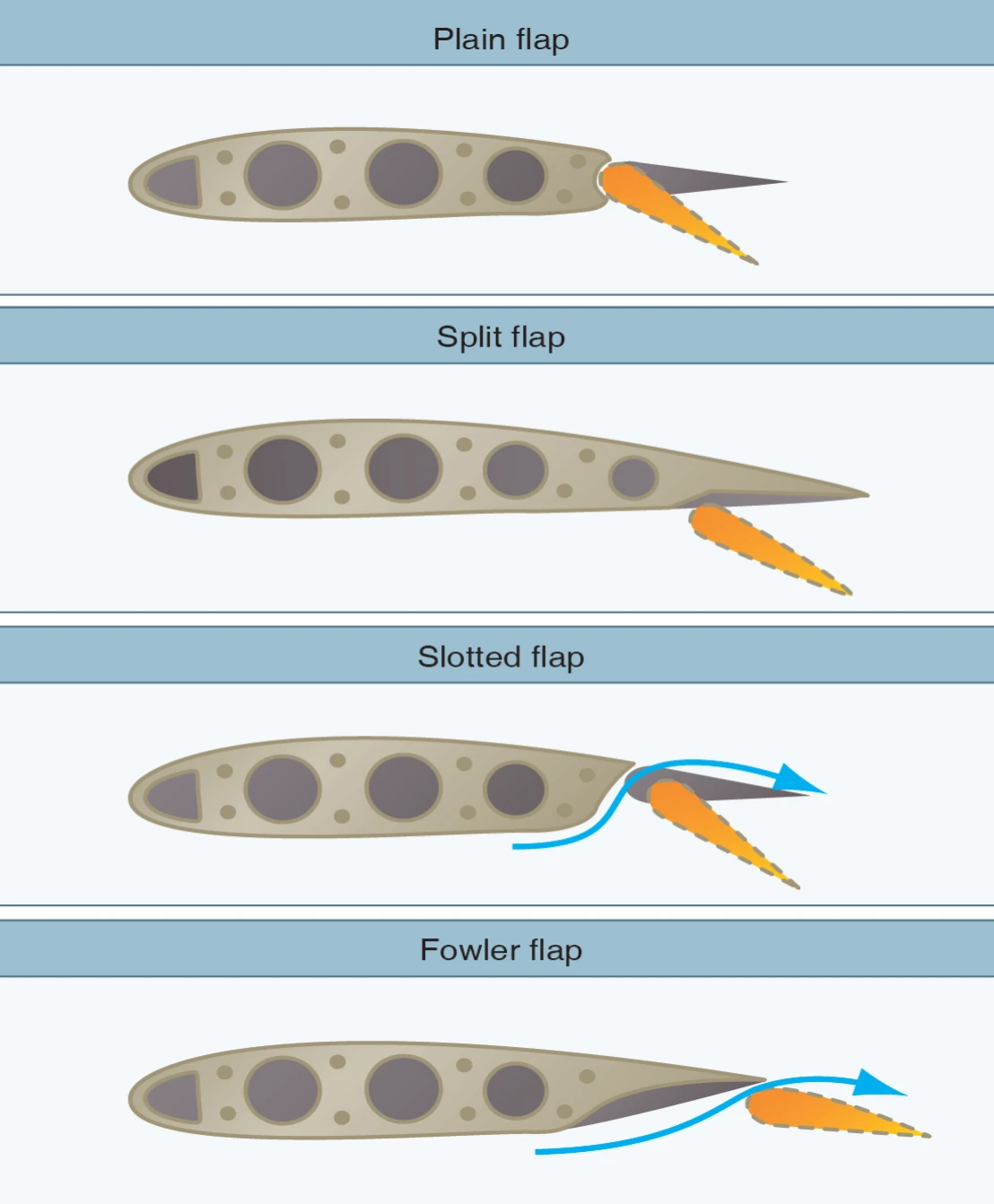 Four basic types of flaps.