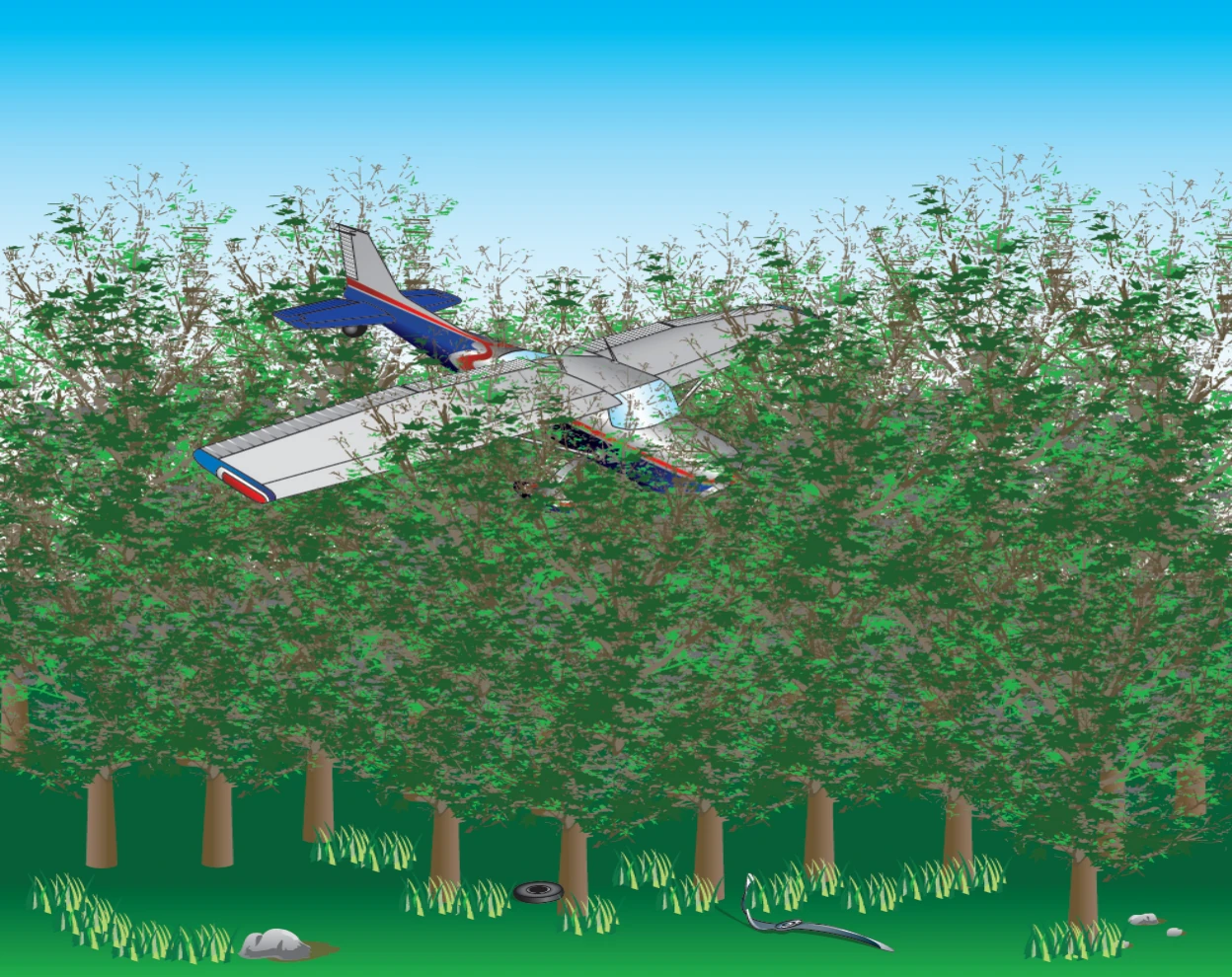 Tree landing.
