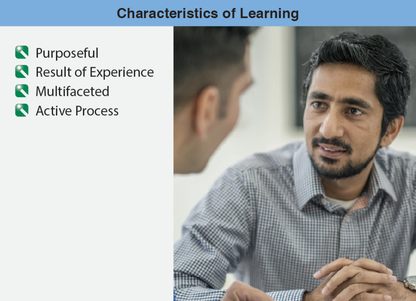 Figure 3-1. An effective instructor understands the characteristics of learning and assists accordingly.