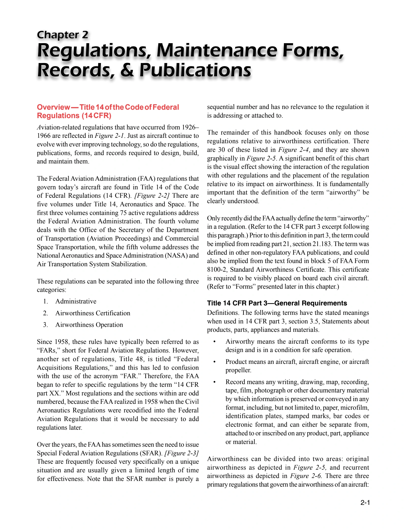 Chapter 2 opener: Regulations, Maintenance Forms, Records, & Publications.