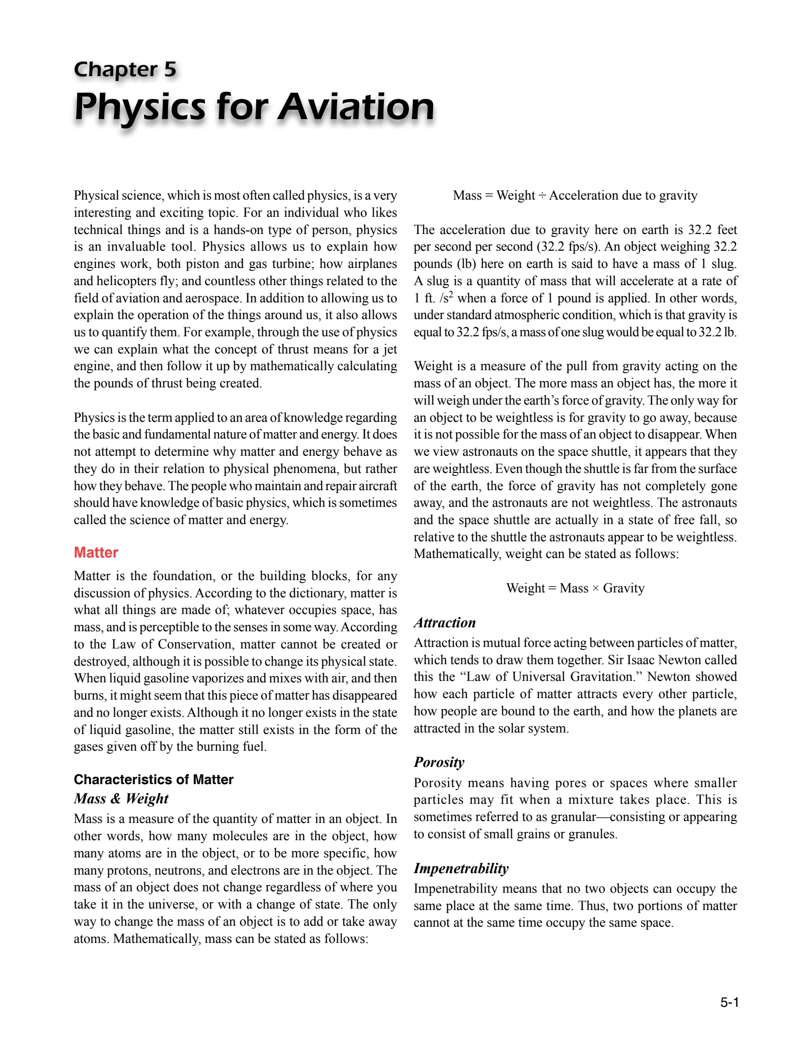 Chapter 5 opener: Physics for Aviation.