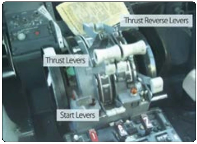 Figure 1-18. Turbofan engine control levers.