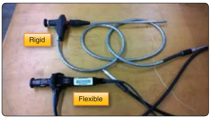 Figure 10-8. Rigid and flexible borescopes.