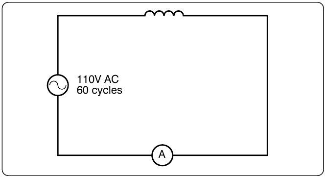 Figure 12-130. AC circuit containing inductance.