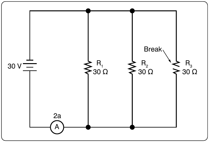Figure 12-183. Finding an open branch in a parallel circuit.