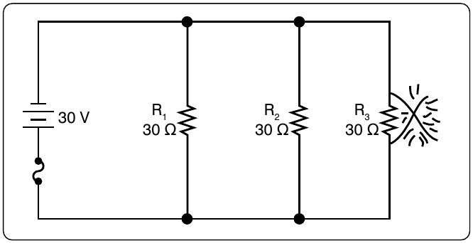 Figure 12-186. A shorted component causes the fuse to open.