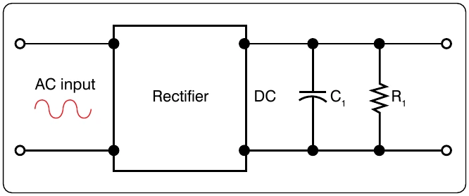 Figure 12-228. A capacitor used as a filter.