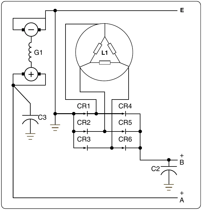 Figure 12-323. Wiring diagram of alternator-rectifier unit.