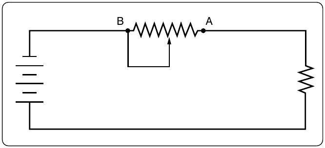 Figure 12-59. Rheostat connected in series.
