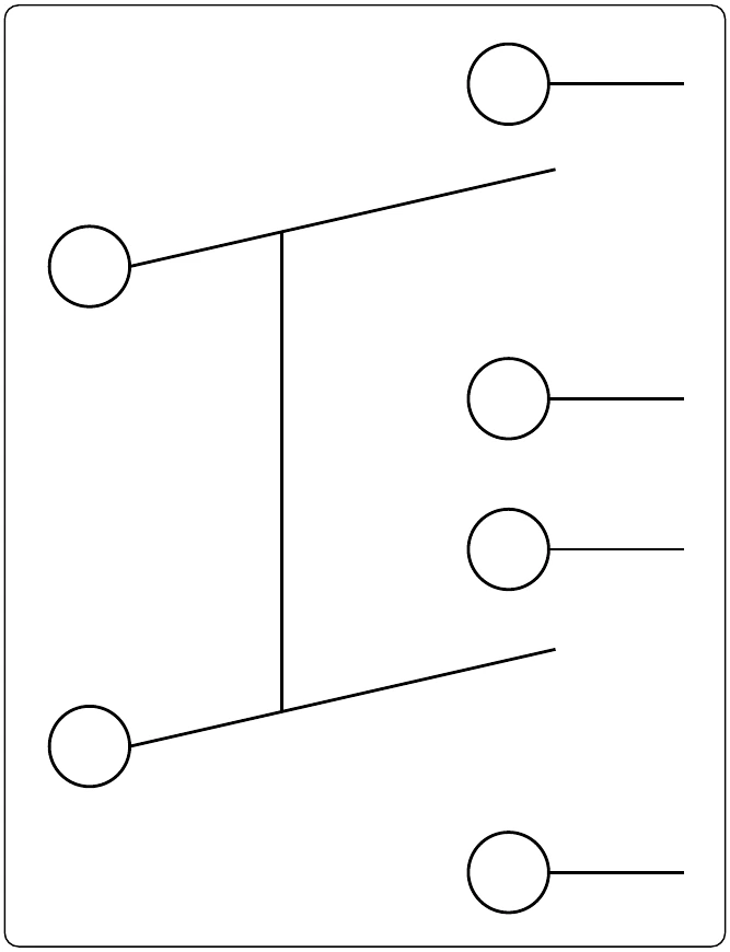 Figure 12-74. Double-pole, double-throw switch schematic symbol.