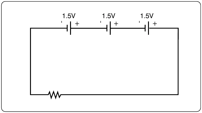 Figure 12-84. Voltage sources in series add algebraically.