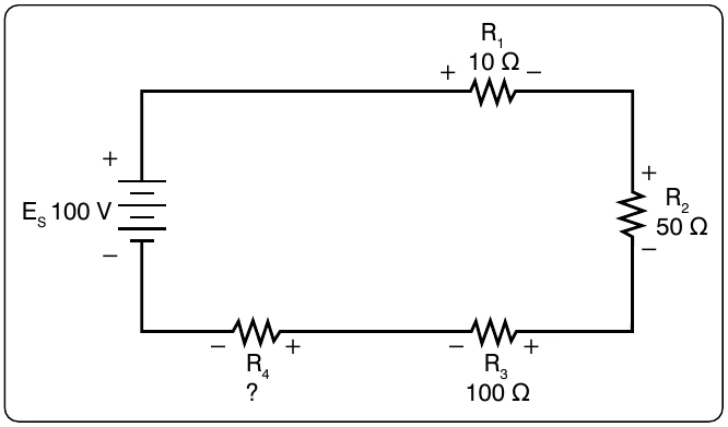 Figure 12-88. Determine the unknown voltage drop.