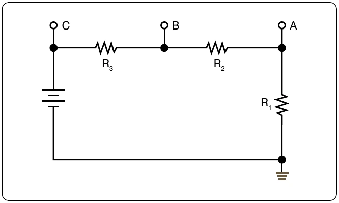 Figure 12-89. A voltage divider circuit.