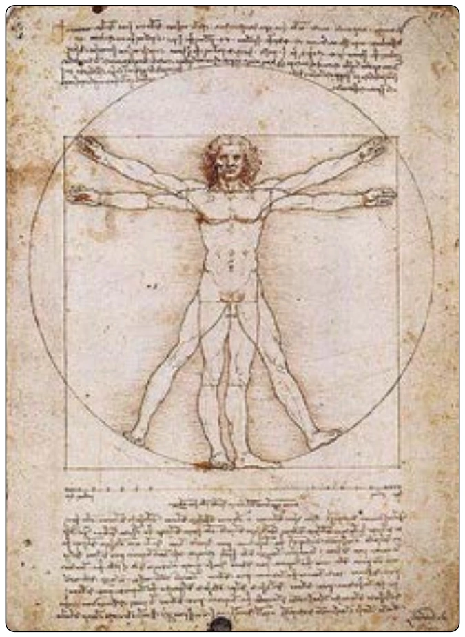 Figure 14-7. Vitruvian Man, one of Leonardo da Vinci’s most famous anthropometric drawings.