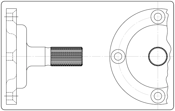 Figure 4-13. Symmetrical object with exterior half view.