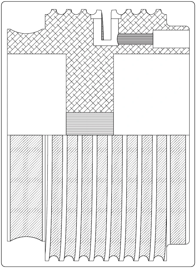 Figure 4-7. Half section of a Capstan servo.