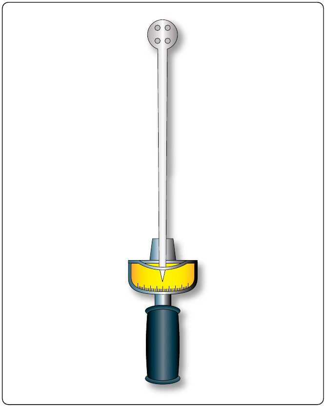 Figure 5-24. Deflecting beam torque wrench measures strain by distortion.