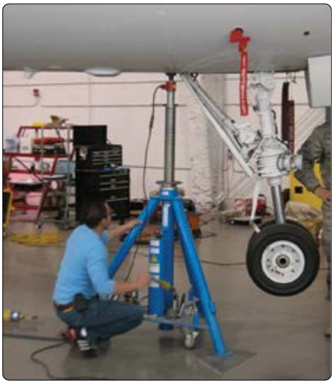Figure 5-4. Airplane on jacks.