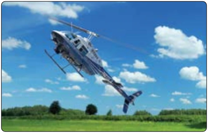 Figure 5-96. Bell Jet Ranger in final stage of autorotation.