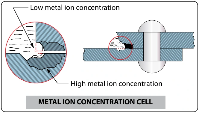 Figure 8-11. Metal ion concentration cell.