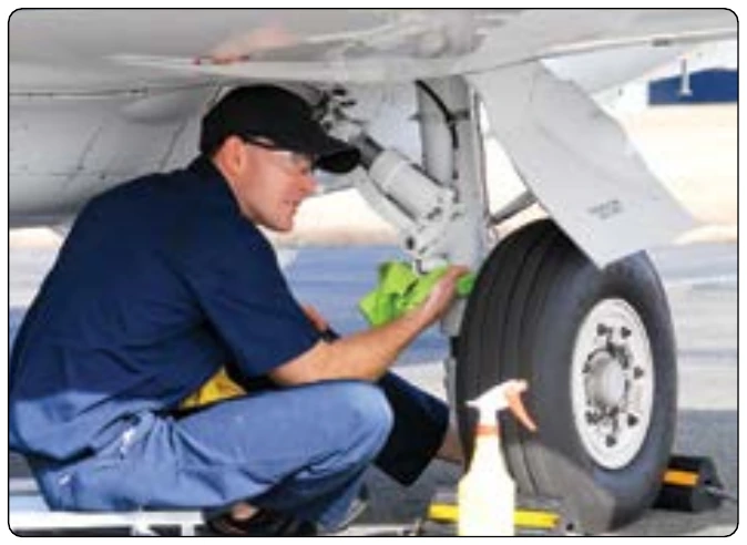 Figure 8-20. The landing gear area should be cleaned and inspected more frequently than other areas.