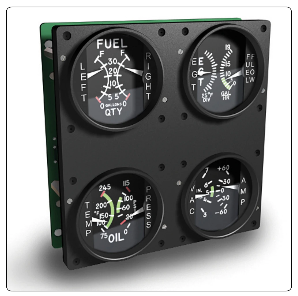 Engine instrument clusters.