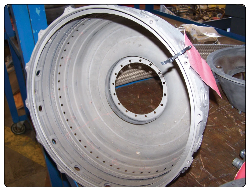 Combustion case inspection.