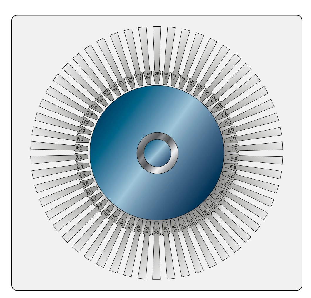 Typical turbine rotor blade moment-weight distribution.