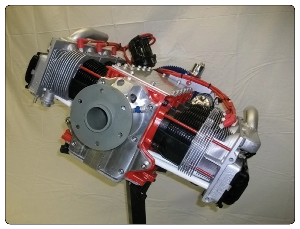 Aeromax direct drive, air-cooled, six-cylinder engine.