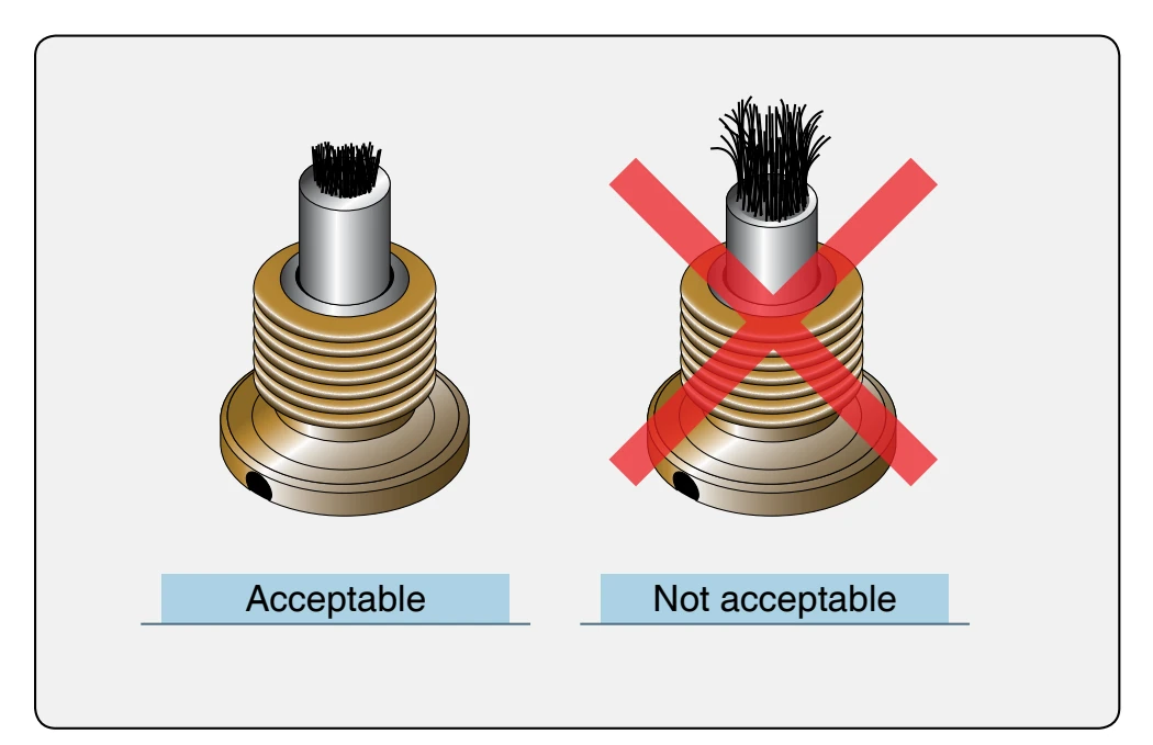 Inspecting the magnetic plug.