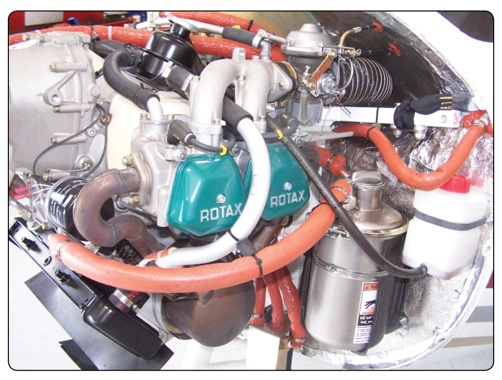 Typical four-cylinder, four-stroke horizontally opposed engine.