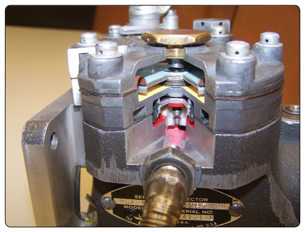 Cutaway view of airflow measuring section.