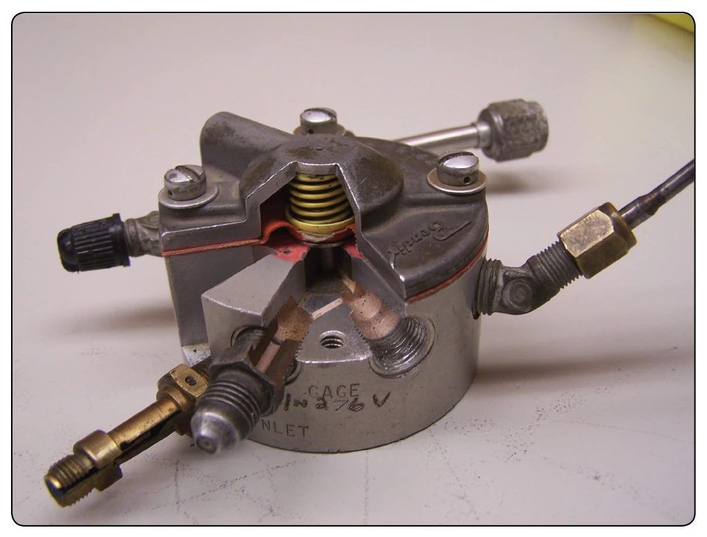 Flow divider cutaway.