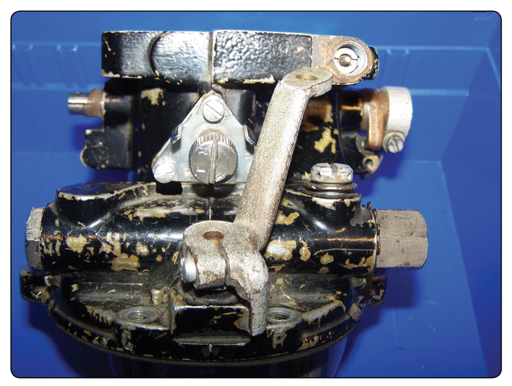 Idle mixture adjustment for carburetor.