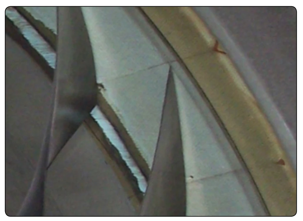 Rubber stripping inside a turbofan engine inlet allows for friction for short periods of time during changes in the flightpath.