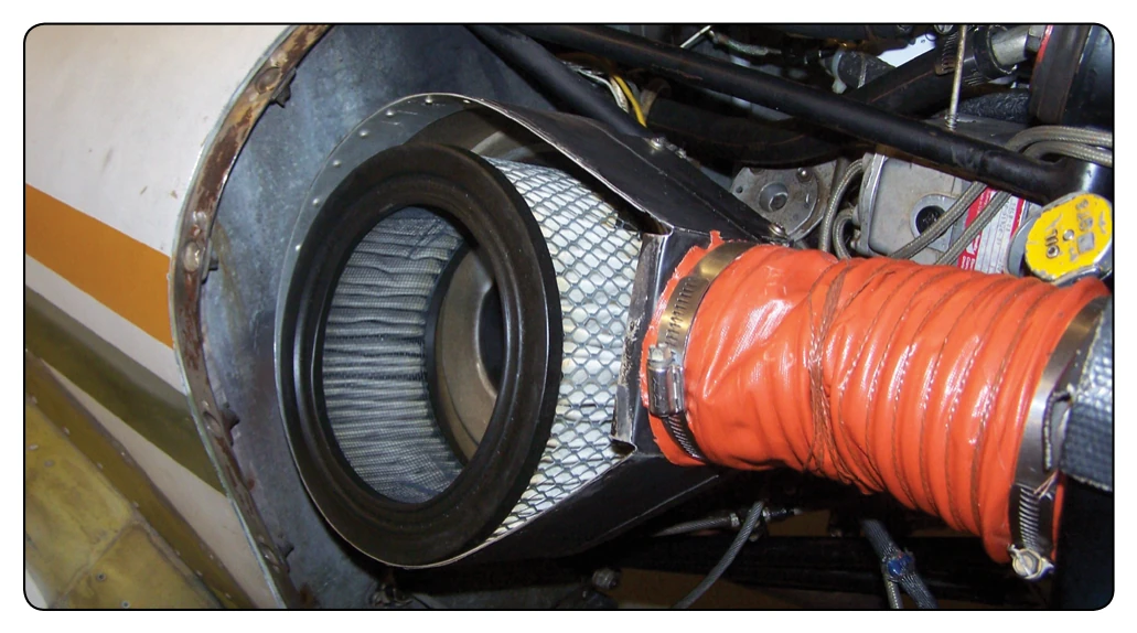 Location of air filter.