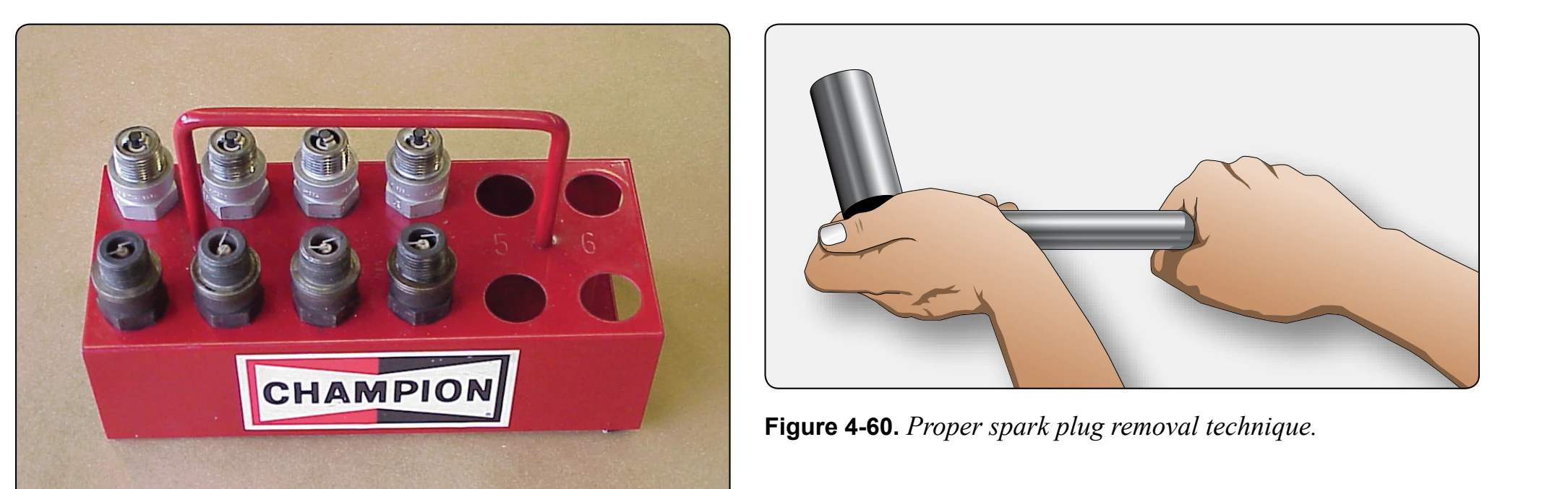Spark plug tray.