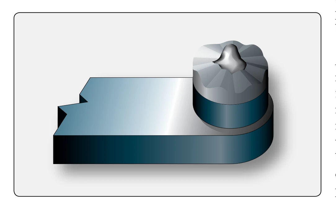 Points with well-defined peaks.
