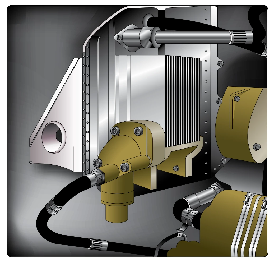 Oil cooler.