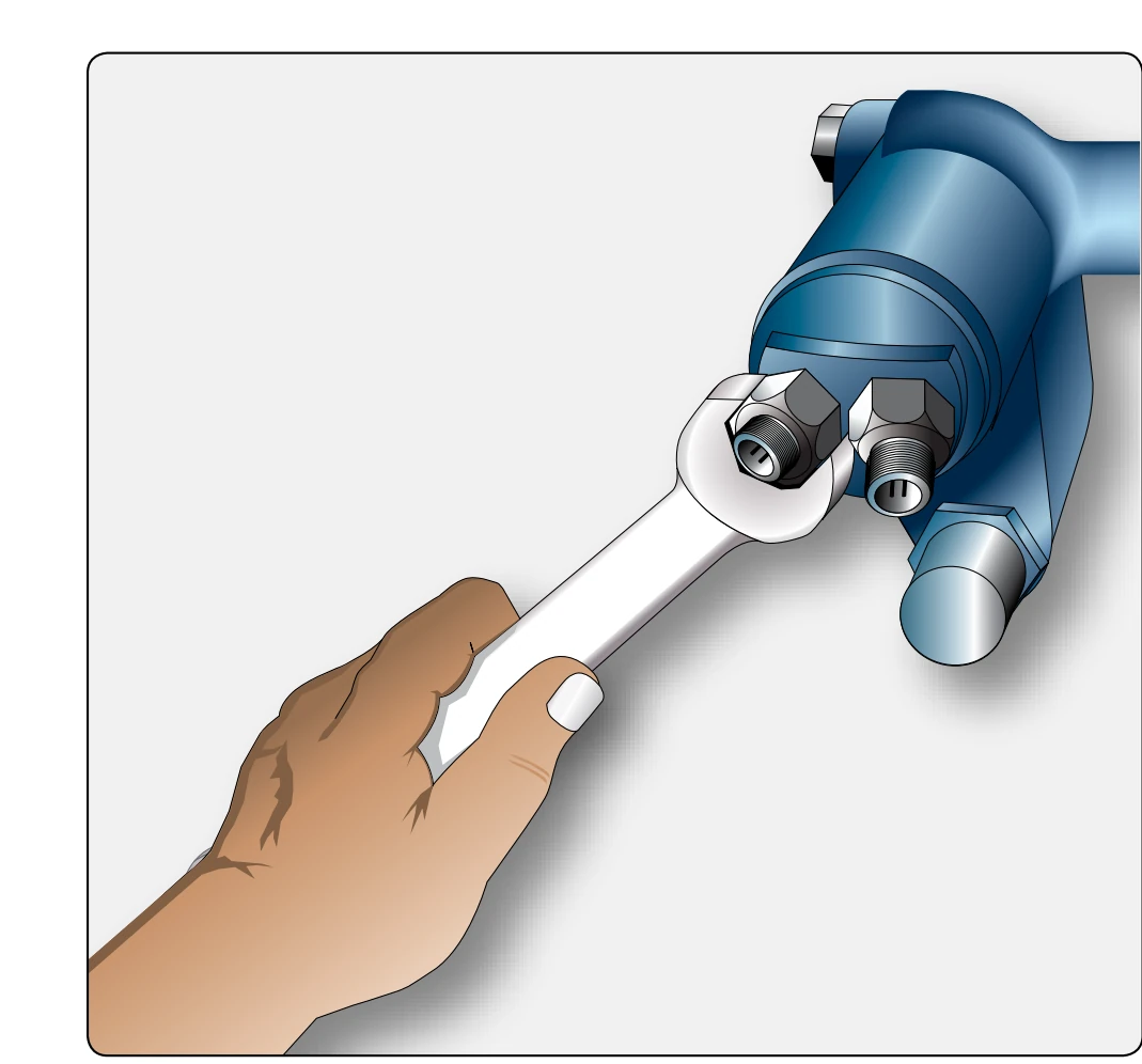 Removing oil temperature bulb.