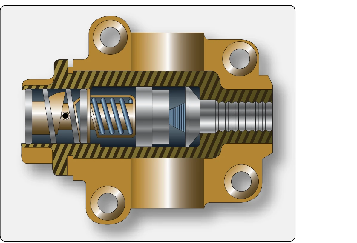 Typical thermostatic bypass valve.