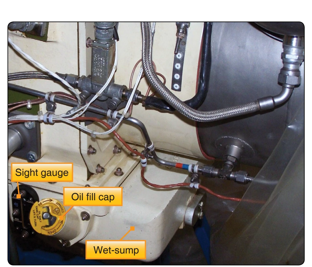 Typical turbine wet-sump system.
